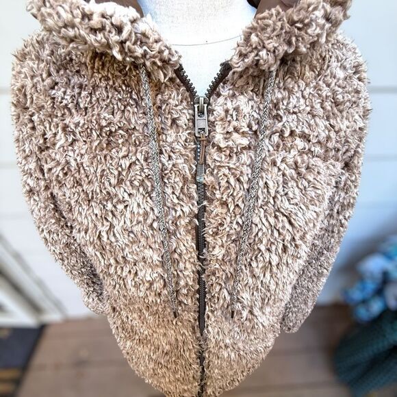 Kerenhart Faux Fur Brown Teddy Bear Hooded Jacket Women's size Medium - Picture 5 of 12
